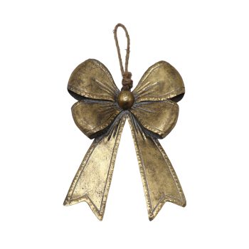 BOW METAL 10"X14" ANTIQUE GOLD