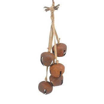 ORN RUSTY BELLS 22.5"X 5 BELLS