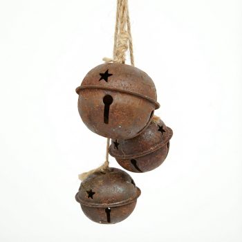 ORN RUSTY BELLS 8"X3 BELLS