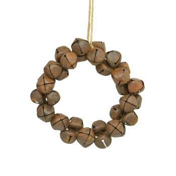 WREATH RUSTY BELLS 7"X7"