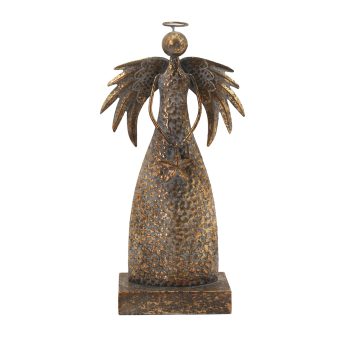 ANGEL METAL DECOR 8"X4"X15" ANTIQUE BRONZE FINISH