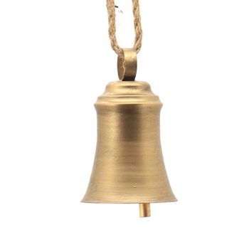 BELL LIBERTY METAL 3"X3"X15" 1BELL W/ROPE GOLD FINISH