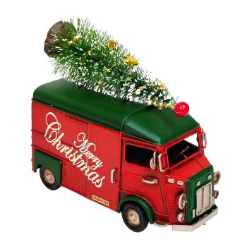 CAR W/XMAS DECORS 6.5"X3"X5.5"