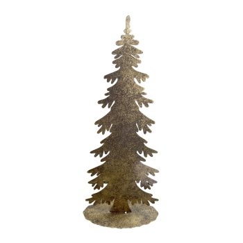 METAL PINE TREE 23" RUSTIC COPPER BRONZE FINISH TABLE DECOR