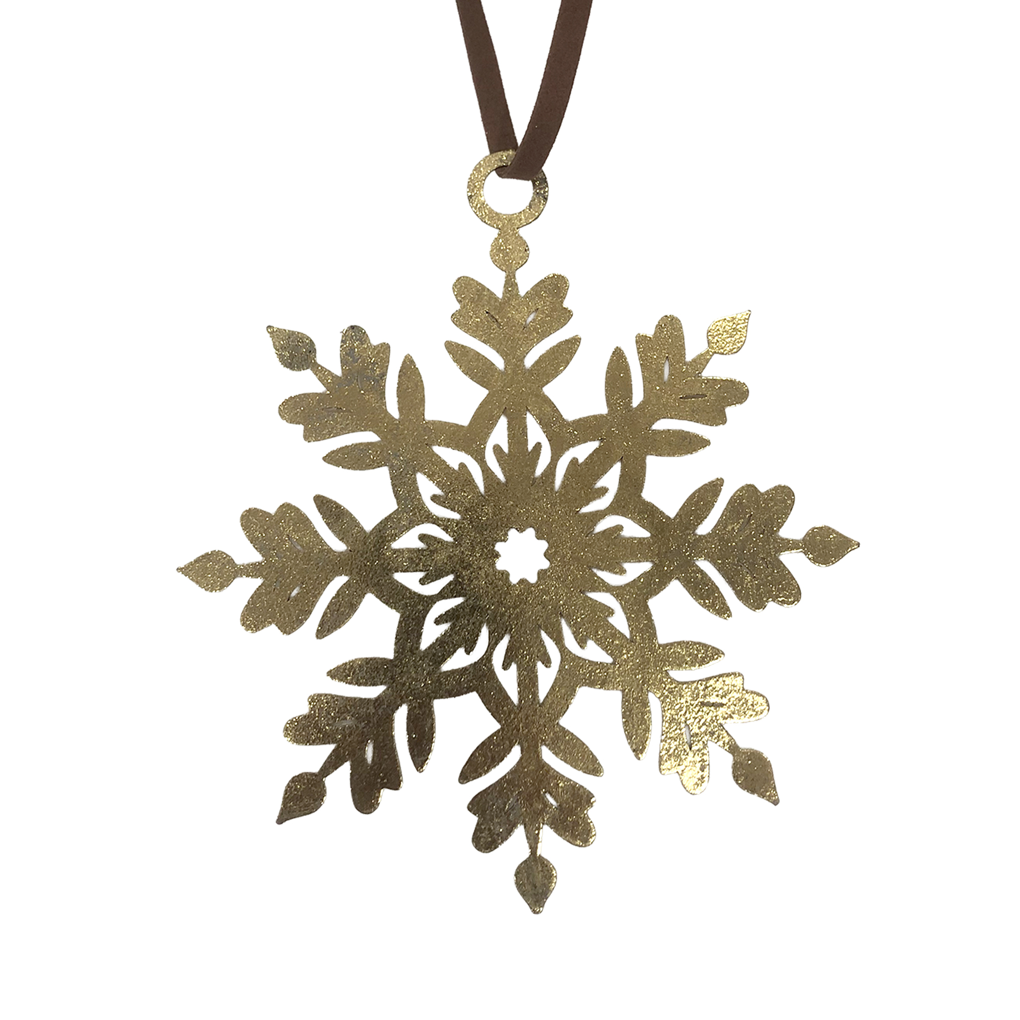 SNOWFLAKE METAL 8" GOLD FINISH