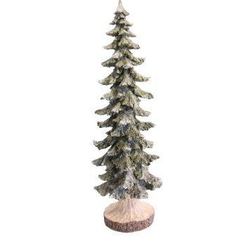 TREE TABLE TOP 6"X19" GREEN FROST POLY RESIN