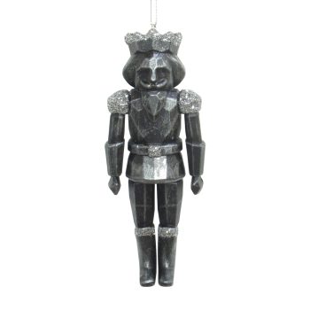 ORN ROYAL SOLDIER BLACK BRUSHED SILVER W/ROCK RIDGE GLITTER 5.5"