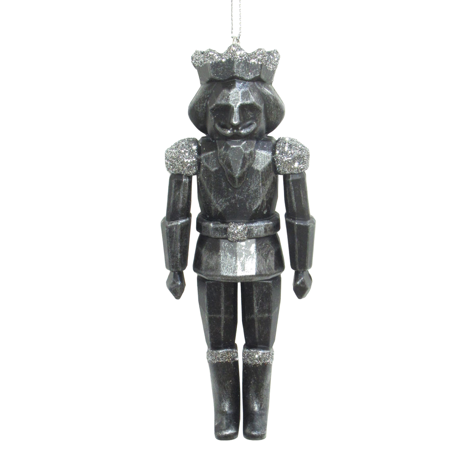 ORN ROYAL SOLDIER BLACK BRUSHED SILVER W/ROCK RIDGE GLITTER 5.5"