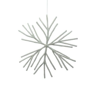 SNOWFLAKE WIRE 21.5 WHITE FABRIC