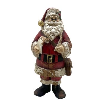 SANTA DECOR 16"X7" RED RESIN /FIBERGLASS