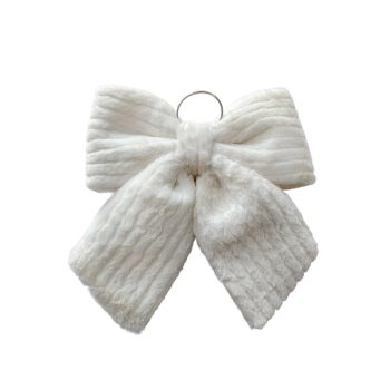 BOW FUR/SPONGE 13" WINTER WHITE