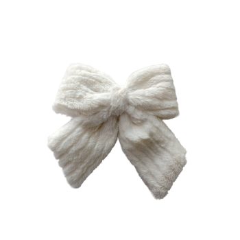 BOW FUR/SPONGE 9" WINTER WHITE
