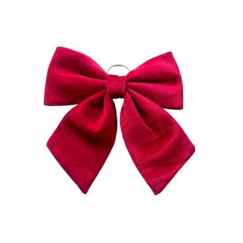 BOW SPONGE/FABRIC 13" DEEP RED