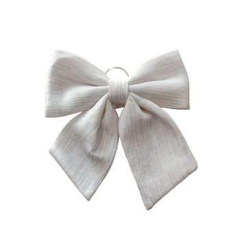 BOW SPONGE/FABRIC 13" WINTER WHITE