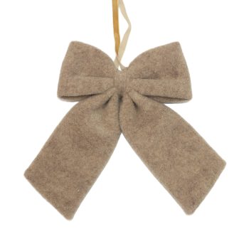 BOW FELT 7"X9" TAUPE W/HANGER