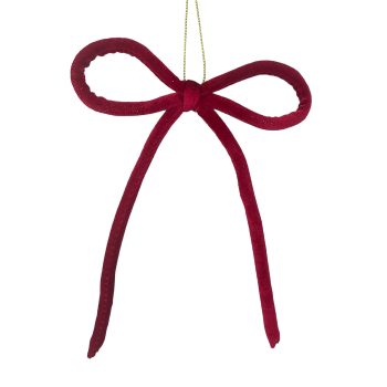 BOW KNOT VELVET 7" X5" RED