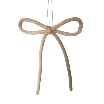 BOW KNOT VELVET 7" X5" IVORY