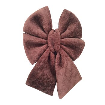 BOW FABRIC VELVET/SPONGE 20" DARK BROWN W/RING HANGER