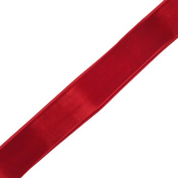 THICK VELVET 5/8"X10 YDS. RED