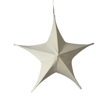 FOLDING VELVET STAR 16" IVORY