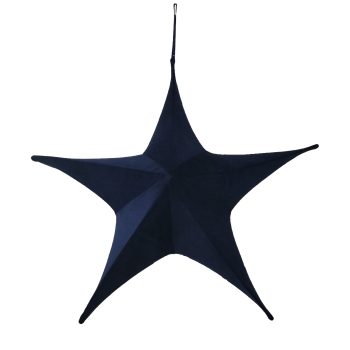 FOLDING VELVET STAR 26" DARK BLUE