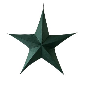FOLDING VELVET STAR 26" EMERALD GREEN