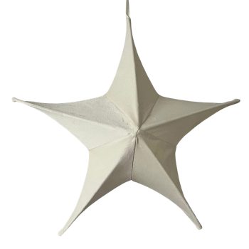 FOLDING VELVET STAR 26" IVORY
