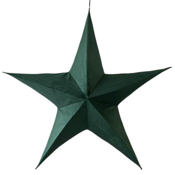 FOLDING VELVET STAR 32" EMERALD GREEN