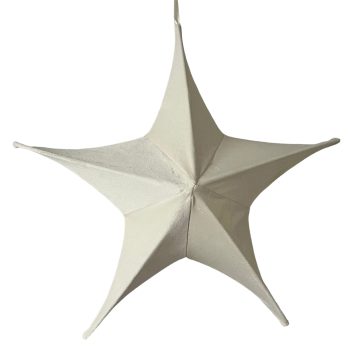 FOLDING VELVET STAR 32" IVORY