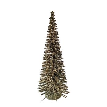 TREE BOTTLE-BRUSH 16" GREEN GLITTER