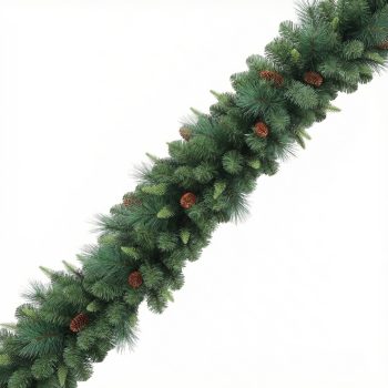GARLAND PE/HARD NEEDLE/PVC MIXED 12"X9'/270T GREEN/NATURAL
