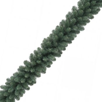 GARLAND PVC MIXED 14"X9'X240T GREEN/NATURAL