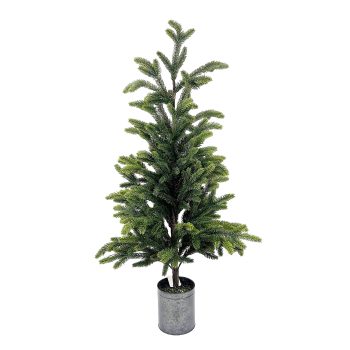 TREE FIR POTTED 40" REAL TOUCH W/METAL POT