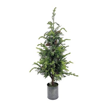 TREE POTTED SPRUCE 38" REAL LOOK W/METAL POT