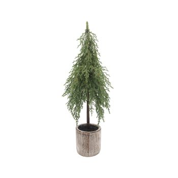 TREE PINE 20" GREEN W/CEMENT POT