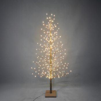 TWIG TREE DARK BROWN 59" 326 LED WARM WHITE I/O STRING LIGHTS