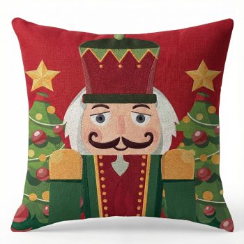 CUSHION DECORATIVE 16"X16" NUTCRACKER