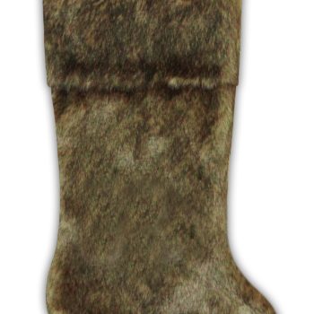 STOCKING 20.5" DELUXE BROWN FAUX FUR