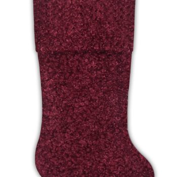 STOCKING 20.5" DELUXE BURGUNDY BOUCLE