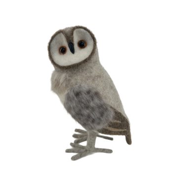 OWL STANDING 5"X8" BROWN/CREAM FELT