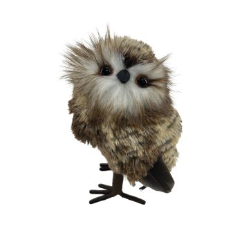 OWL STANDING 4"X6" BROWN FUR