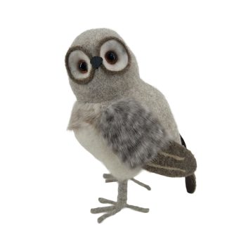 OWL STANDING 6"X10" BROWN/CREAM FELT