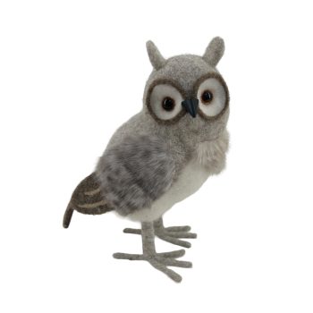 OWL STANDING 6"X8.5" BROWN/CREAM FELT