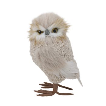 OWL 6"X13" BEIGE FUR