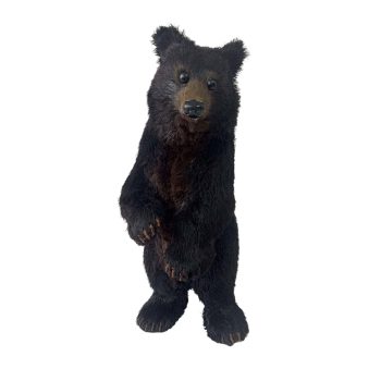 BEAR STANDING (TWO-FEET) 9"X20" BLACK/NATURAL