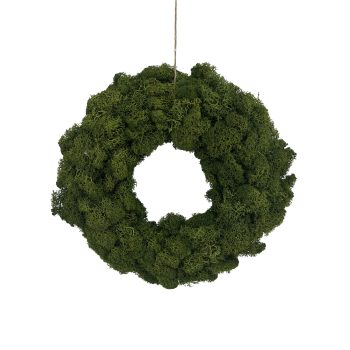 MOSS WREATH 12"X3" GREEN