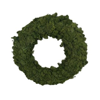 MOSS WREATH 24"X3" GREEN
