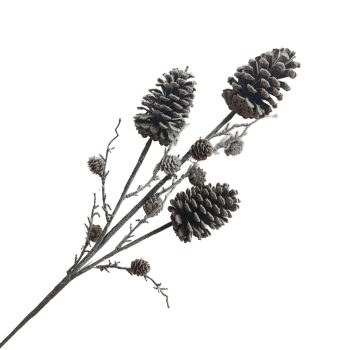 SPRAY PINE CONE 32" LARGE/MINI CONES BROWN