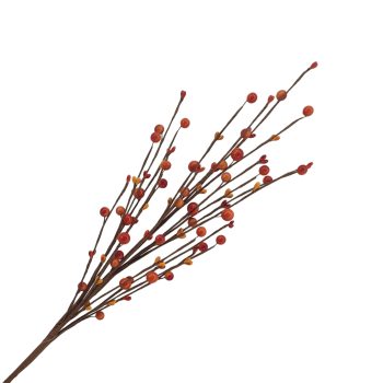 FALL SPRAY PIP BERRY SPRAY 30" RUST ORANGE RED BROWN TWIG
