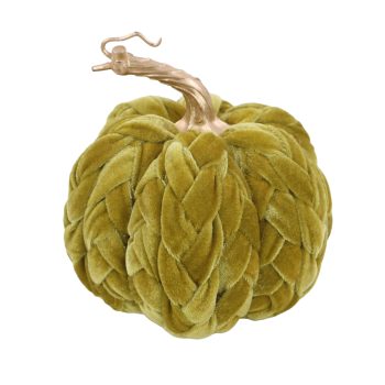 FALL PUMPKIN VELVET BRAIDED 6.5 CHARTREUSE GREEN